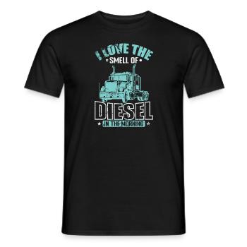 J’adore l’odeur du conducteur de camion diesel - T-shirt homme - noir - Devant - AI Model Male 178 light (178cm)