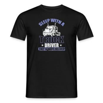 Coucher avec un chauffeur routier Profession - T-shirt homme - noir - Devant - AI Model Male 178 light (178cm)