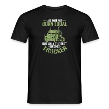 Seul le meilleur devient Métier de Camionneur - T-shirt homme - noir - Devant - AI Model Male 178 light (178cm)