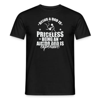 Being an Aikido Dad is Expensive Martial Arts - Men's T-Shirt - black - Front - AI Model Male 178 light (178cm)