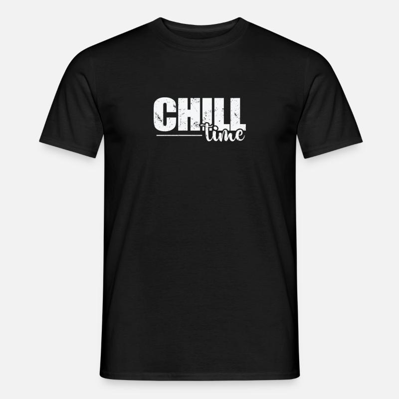 Chill Time relaxen - Männer T-Shirt - Schwarz