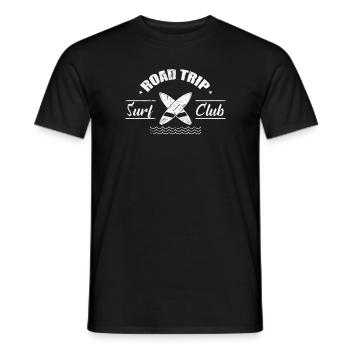 Road Trip Surf Club Adventure Trip - Men's T-Shirt - black - Front - AI Model Male 178 light (178cm)