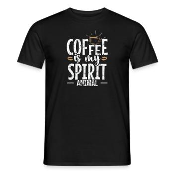 Coffee is my Spirit Animal Caffeine - Men's T-Shirt - black - Front - AI Model Male 178 light (178cm)