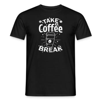 Take a Coffee Break Café Koffein - Männer T-Shirt - Schwarz - Vorne - AI Model Male 178 light (178cm)