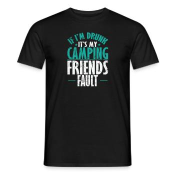 Si je suis saoul, c’est la faute de mes amis de camping - T-shirt homme - noir - Devant - AI Model Male 178 light (178cm)