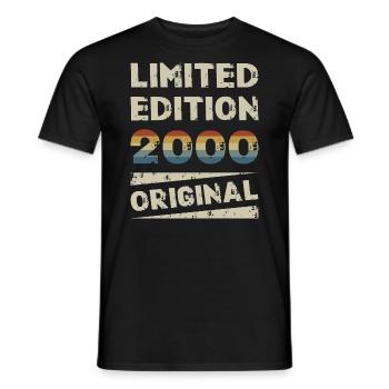 Limited Edition Birthday Party Vintage 2000 - Men's T-Shirt - black - Front - AI Model Male 178 light (178cm)