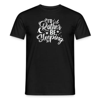 Je préfère dormir fatigué - T-shirt homme - noir - Devant - AI Model Male 178 light (178cm)