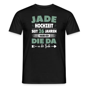 26 Hochzeitstag Paare 26 Jahre Ehe Jadehochzeit - Männer T-Shirt - Schwarz - Vorne - AI Model Male 178 light (178cm)