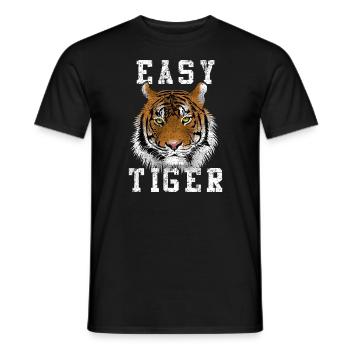Einfacher Tiger - Männer T-Shirt - Schwarz - Vorne - AI Model Male 178 light (178cm)