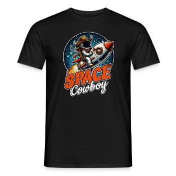 Space Cowboy - Men's T-Shirt - black - Front - AI Model Male 178 light (178cm)