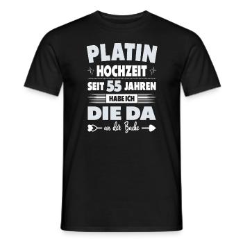 55 Hochzeitstag Paare 55 Jahre Ehe Platinhochzeit - Männer T-Shirt - Schwarz - Vorne - AI Model Male 178 light (178cm)