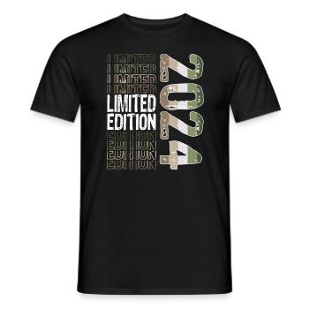 Edition limitée depuis 2024 Anniversaire Millésime 2024 - T-shirt homme - noir - Devant - AI Model Male 178 light (178cm)