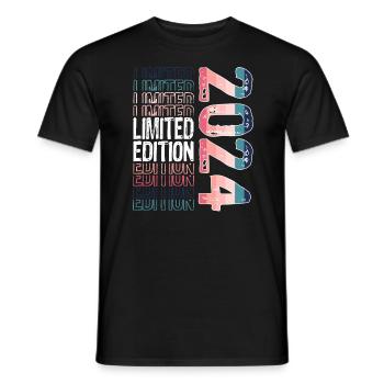 Edition limitée depuis 2024 Anniversaire Millésime 2024 - T-shirt homme - noir - Devant - AI Model Male 178 light (178cm)