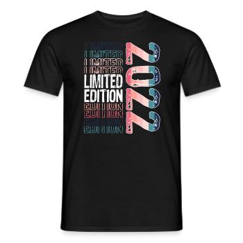 Edition limitée depuis 2022 Anniversaire Millésime 2022 - T-shirt homme - noir - Devant - AI Model Male 178 light (178cm)
