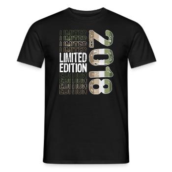 Limited Edition Since 2018 Birthday Vintage 2018 - Men's T-Shirt - black - Front - AI Model Male 178 light (178cm)