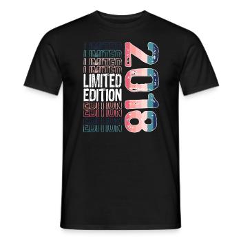 Limited Edition Since 2018 Birthday Vintage 2018 - Men's T-Shirt - black - Front - AI Model Male 178 light (178cm)