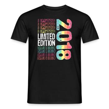 Limited Edition since 2018 Birthday Vintage 2018 - Men's T-Shirt - black - Front - AI Model Male 178 light (178cm)