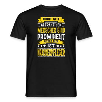 Krankenpfleger Spruch Pfleger Pflege Pflegekraft - Männer T-Shirt - Schwarz - Vorne - AI Model Male 178 light (178cm)