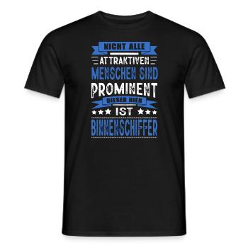 Binnenschiffer Spruch Schifffahrt Geselle Arbeit - Männer T-Shirt - Schwarz - Vorne - AI Model Male 178 light (178cm)