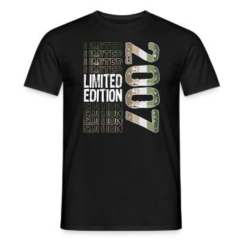 Limited Edition Since 2007 Birthday Vintage 2007 - Men's T-Shirt - black - Front - AI Model Male 178 light (178cm)