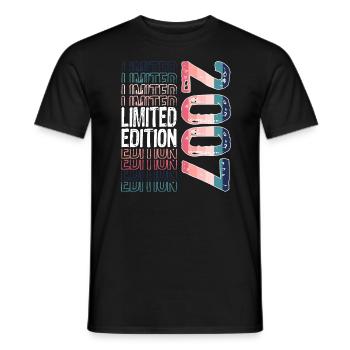 Limited Edition Since 2007 Birthday Vintage 2007 - Men's T-Shirt - black - Front - AI Model Male 178 light (178cm)