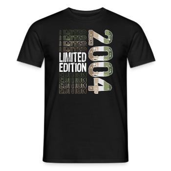 Edition limitée depuis 2004 Anniversaire Millésime 2004 - T-shirt homme - noir - Devant - AI Model Male 178 light (178cm)
