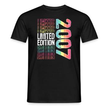 Limited Edition Since 2007 Birthday Vintage 2007 - Men's T-Shirt - black - Front - AI Model Male 178 light (178cm)
