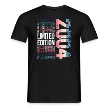Edition limitée depuis 2004 Anniversaire Millésime 2004 - T-shirt homme - noir - Devant - AI Model Male 178 light (178cm)