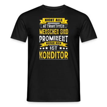 Nicht Alle Menschen Sind Prominent Konditor - Männer T-Shirt - Schwarz - Vorne - AI Model Male 178 light (178cm)