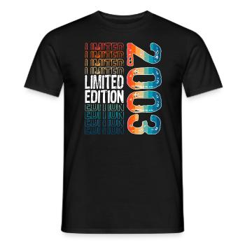 Limited Edition Since 2003 Birthday Vintage 2003 - Men's T-Shirt - black - Front - AI Model Male 178 light (178cm)