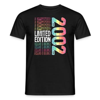 Limited Edition Since 2002 Birthday Vintage 2002 - Men's T-Shirt - black - Front - AI Model Male 178 light (178cm)