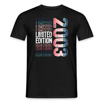 Limited Edition Since 2003 Birthday Vintage 2003 - Men's T-Shirt - black - Front - AI Model Male 178 light (178cm)