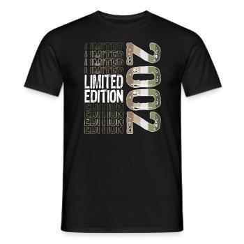 Limited Edition Since 2002 Birthday Vintage 2002 - Men's T-Shirt - black - Front - AI Model Male 178 light (178cm)
