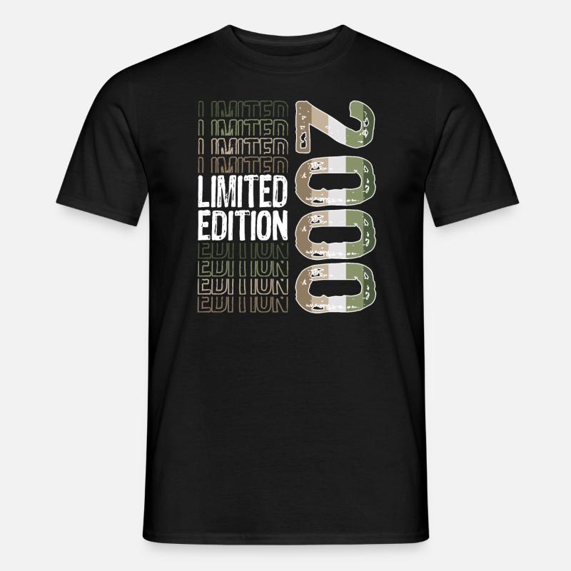 Limited Edition seit 2000 Geburtstag Vintage 2000 - Männer T-Shirt - Schwarz