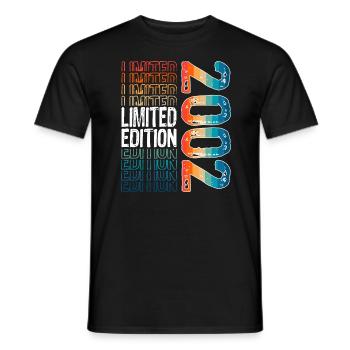 Limited Edition Since 2002 Birthday Vintage 2002 - Men's T-Shirt - black - Front - AI Model Male 178 light (178cm)