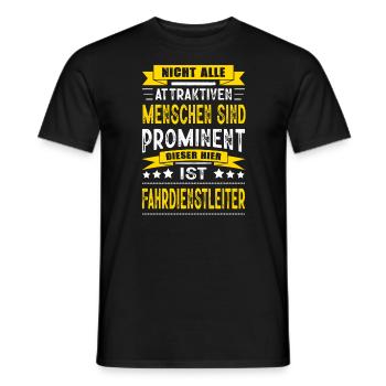 Fahrdienstleiter Lokomotivführer Zugführer Zug - Männer T-Shirt - Schwarz - Vorne - AI Model Male 178 light (178cm)