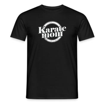 Karate Mom Is The Best Mom - Men's T-Shirt - black - Front - AI Model Male 178 light (178cm)