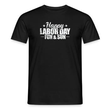 Happy Labor Day fun and Sun - Männer T-Shirt - Schwarz - Vorne - AI Model Male 178 light (178cm)