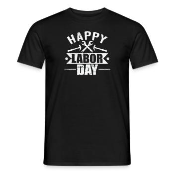Happy Labor Day im September - Männer T-Shirt - Schwarz - Vorne - AI Model Male 178 light (178cm)