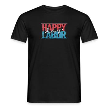 Happy Labor Day fleißige Arbeiter - Männer T-Shirt - Schwarz - Vorne - AI Model Male 178 light (178cm)