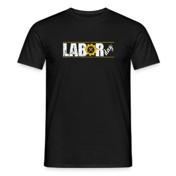 Labor Day for workers on the holiday - Men's T-Shirt - black - Front - AI Model Male 178 light (178cm)