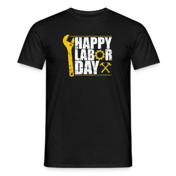Happy Labor Day bester Montag - Männer T-Shirt - Schwarz - Vorne - AI Model Male 178 light (178cm)