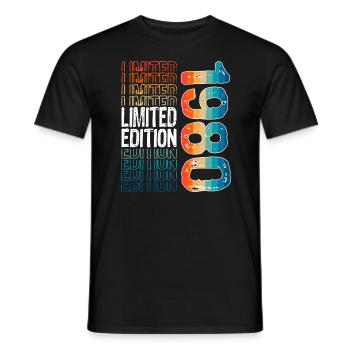 Edition limitée depuis 1980 Anniversaire Millésime 1980 - T-shirt homme - noir - Devant - AI Model Male 178 light (178cm)