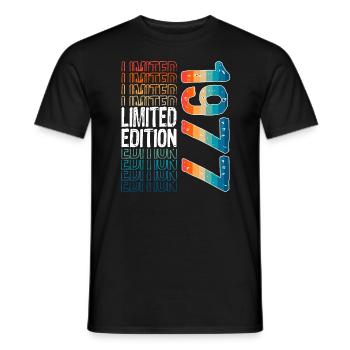 Limited Edition Since 1977 Birthday Vintage 1977 - Men's T-Shirt - black - Front - AI Model Male 178 light (178cm)