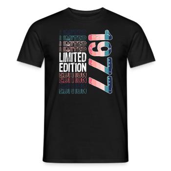 Limited Edition Since 1977 Birthday Vintage 1977 - Men's T-Shirt - black - Front - AI Model Male 178 light (178cm)