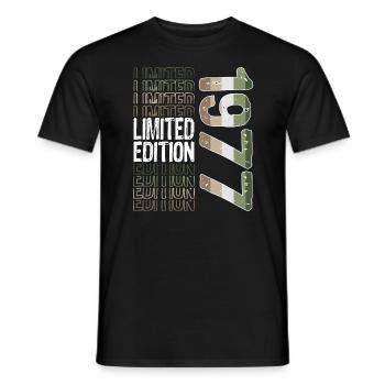 Limited Edition Since 1977 Birthday Vintage 1977 - Men's T-Shirt - black - Front - AI Model Male 178 light (178cm)