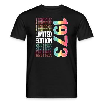 Edition limitée depuis 1973 Anniversaire Millésime 1973 - T-shirt homme - noir - Devant - AI Model Male 178 light (178cm)