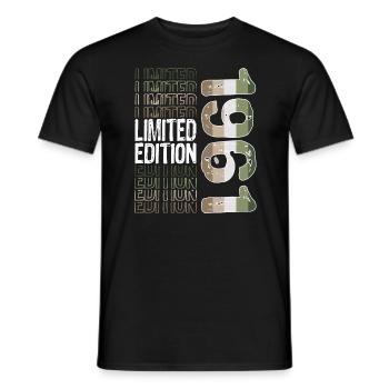 Edition limitée depuis 1961 Anniversaire Millésime 1961 - T-shirt homme - noir - Devant - AI Model Male 178 light (178cm)