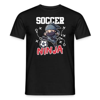 Soccer Ninja - Men's T-Shirt - black - Front - AI Model Male 178 light (178cm)
