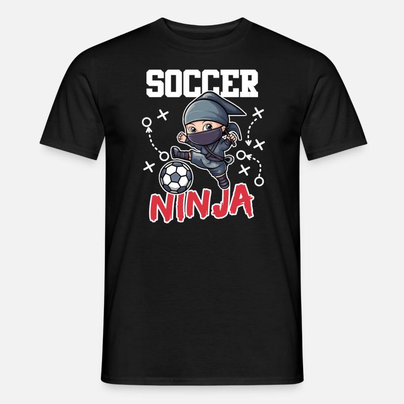 Fußball-Ninja - Männer T-Shirt - Schwarz